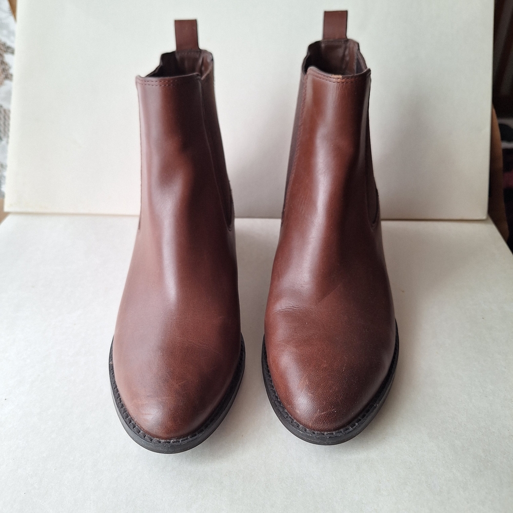 Cole Haan Waterproof Brown Leather Newburg Chelsea Boots Booties - Picture 7 of 13